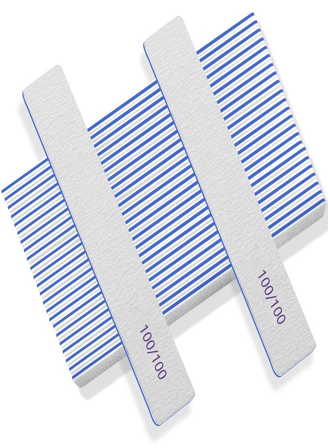 BLESWIN 50 PCS Nail File Professional, 100/100 Grit Nail Files Reusable for Acrylic Nail, Double Sided Nail File for Fake Nail, Suitable for Nail Tech or Pet - Image 1